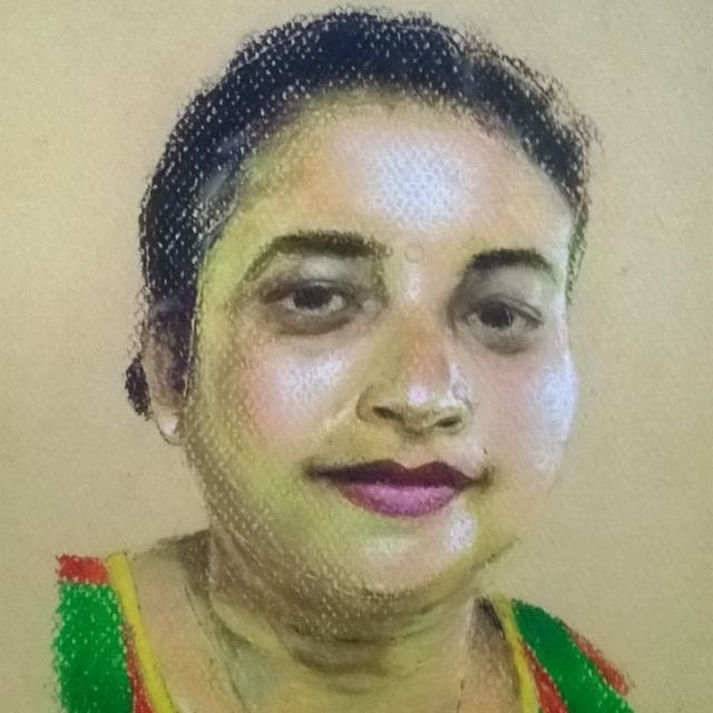 Oil pastel portrait