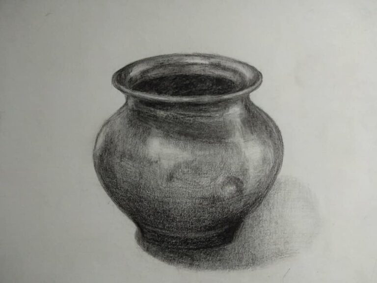 pot pencil sketch